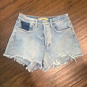 Joe's Jeans The Alex Festival Boho Distressed High Rise Denim Shorts 28